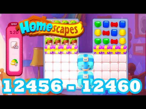 Homescapes Level 12456 - 12460 HD 3 - match puzzle Gameplay | android | IOS | 12457 | 12458 | 12459