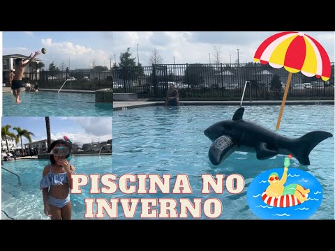 DIA DE PISCINA NO INVERNO DA FLORIDA #familiajoy