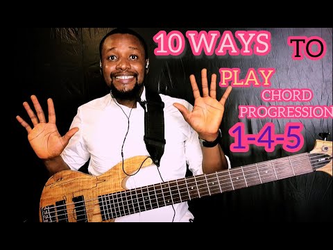 10 Ways To Play Chord Progression (1-4-5)/For Beginners/#basslesson #basstutorial #beginners
