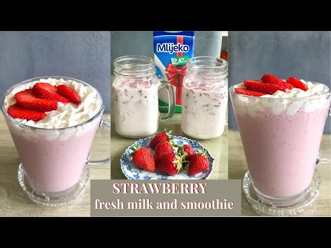 Strawberry fresh milk and Strawberry smoothie without using ice | Smoothie od Jagode