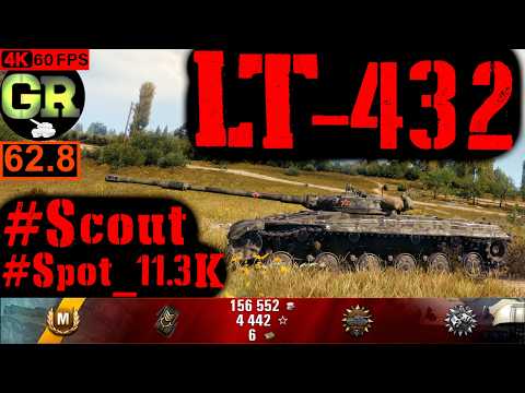 63_World of Tanks LT-432 WoT Replay - 11.3K DMG Spot(Patch 1.4.0)