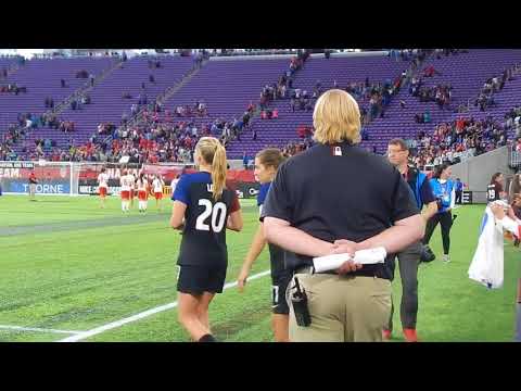 USWNT - Tobin Heath & Allie Long Harry Hug Goal Celebration v. Switzerland - October 19, 2