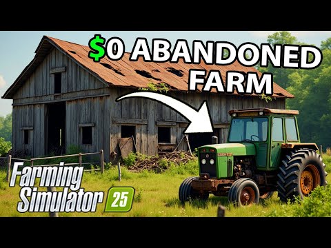 1000 DAYS of rebuilding ABANDONED FARM with $0! Impossible to survive! Farming Simulator 25