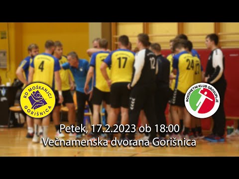 16. KROG - 1.B DRL - MOŠKI (2022/23): RD MOŠKANJCI-GORIŠNICA : RK GROSUPLJE [PRENOS]