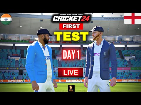 India vs England 1st TEST Day 1 Match | England Tour Of India 2024 | Cricket 24 Live | RtxVivek