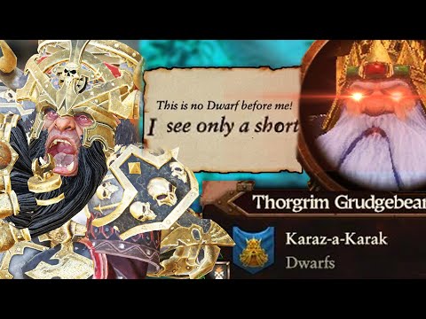 Thorgrim Says the 'S Word' and Racial Slurs to Chaos Dwarfs when He meets Chaos Dwarfs in Diplomacy