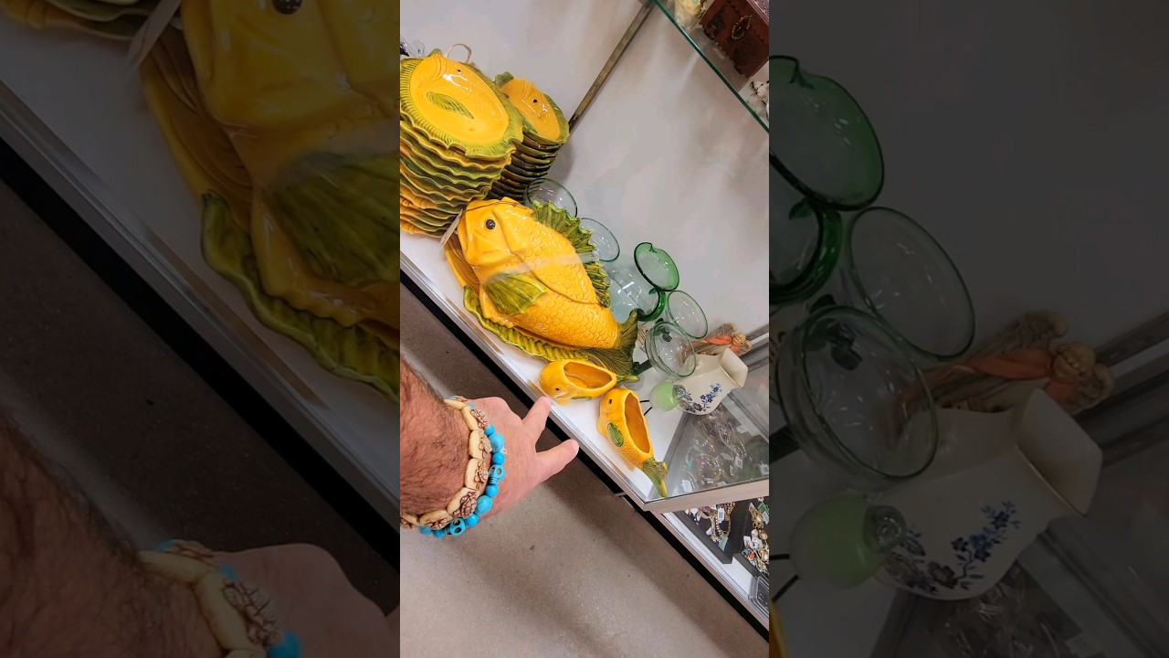 Vintage French ceramic fish serving set, $350🤔