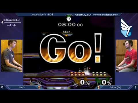 MMOM160 SSBM - Jewfro (Default Falcon) vs. Golden (Black Falcon) - Melee LSF