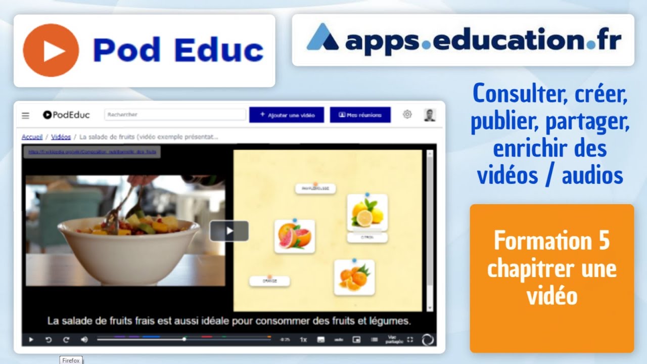 Micro-tuto formation POD EDUC 5 - Chapitrer une vidéo