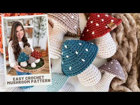 Rustic Farmhouse Mushroom Crochet Pattern