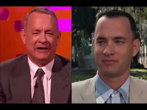 Tom Hanks re-enacts the iconic scene from Forrest Gump 💞