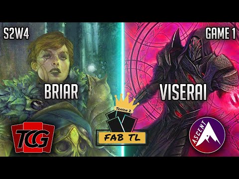 FAB League S2: TCGz Nathan Crawford (Briar) vs. HTTCG John Siadak (Viserai) | Week 4 Game 1