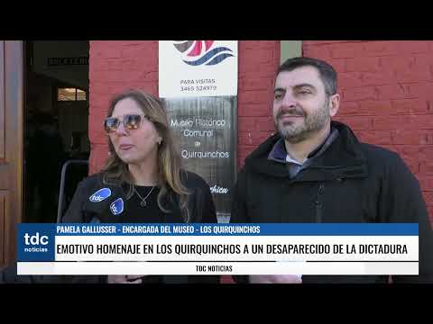 DAMIAN Y PAMELA | EMOTIVO HOMENAJE EN LOS QUIRQUINCHOS A UN DESAPARECIDO DE LA DICTADURA