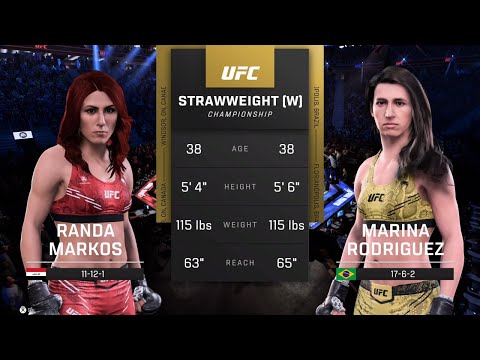 EA Sports UFC 5 Gameplay Randa Markos vs Marina Rodriguez