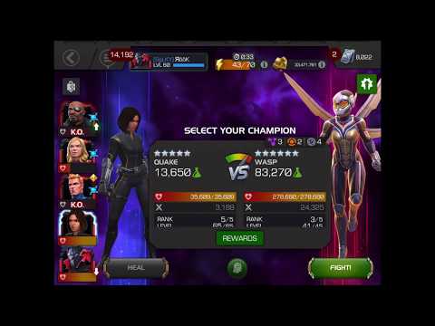 MCOC 6.4.2 Quake vs Wasp & Manthing Miniboss