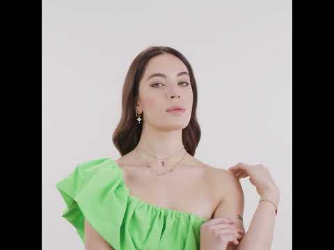Moderní pozlacená single náušnice Chakra BHKE140