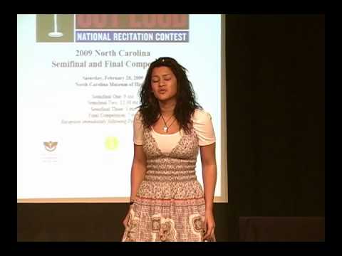 NC Poetry Out Loud 2009 - "I Am!" by John Clare