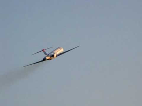 Delta Airlines McDonnell Douglas MD-80 With Dirty Exhaust