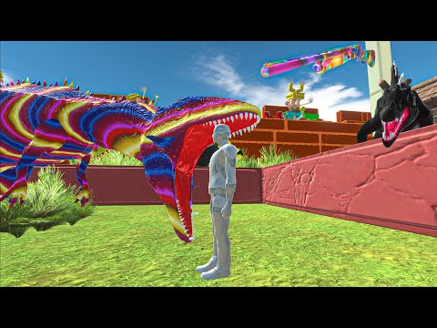 FPS HUNTED BY DINOSAURS IN GIANT MAZE-Animal Revolt Battle Simulator