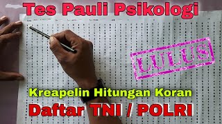 Download lagu Pauli Kreapelin Psychology Test for Entry into the Indonesian National Armed Forces/Indonesian Na... mp3