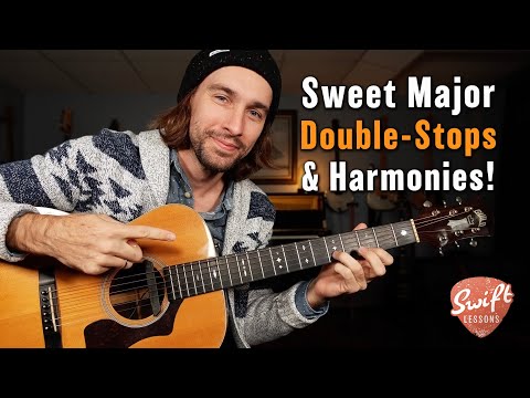 How to Create Sweet Double Stop Harmonies - Major Scale in 3rds!