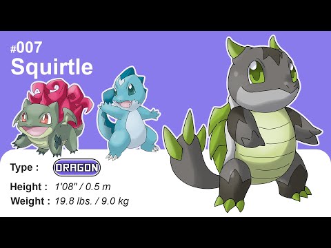 Dragon Type Blastoise Evolution & Mega | All Starters Gen 1 Pokémon Type Swap | Max S