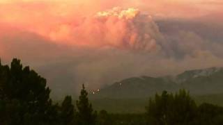 LA Fire Clouds in high speed - La Cañada Fires