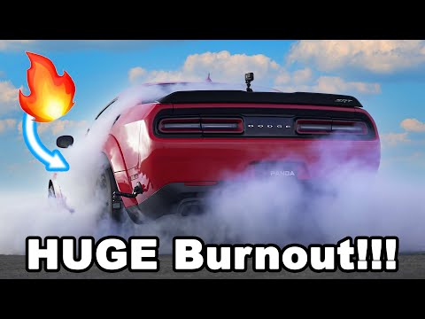 Destroying tyres with the Dodge Demon 🔥