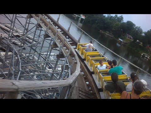 Back row point of view footage of Cornball Express
