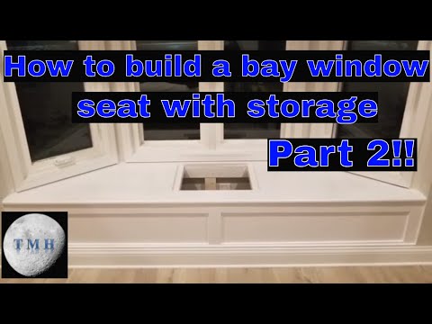 How to build a bay window seat with storage part 2