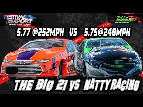 The Big 21 5.77 @252mph vs Natty Racing 5.75 @248mph en Puerto Rico Salinas Speedway Festival Import