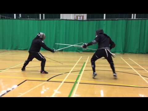 AHF Dual rapiers / case of rapiers sparring - Nick vs Tom 1/2 speed