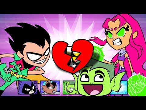 Teen Titans Go! - Jump Jousts - Starfire Choose's Beast Boy... [Cartoon Network Games] Video