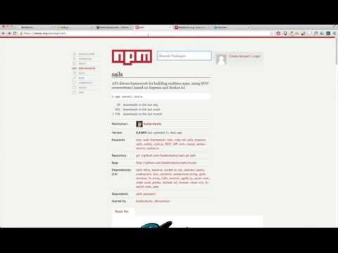 Introduction to Node and Sails.js - Part 2