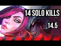 FIORA vs AATROX (TOP) | 14 solo kills, Godlike, 400+ games, 19/4/2 | NA Grandmaster | 14.5