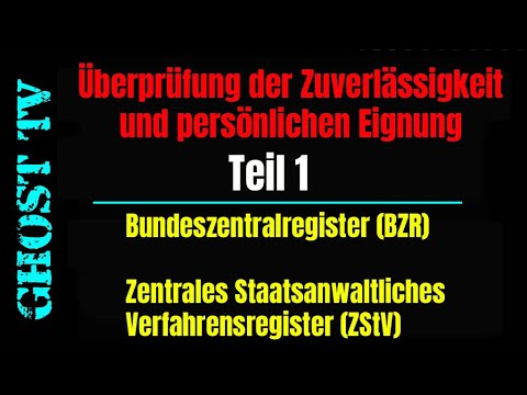 Part 1 - Reliability Check and Personal Suitability Inquiry