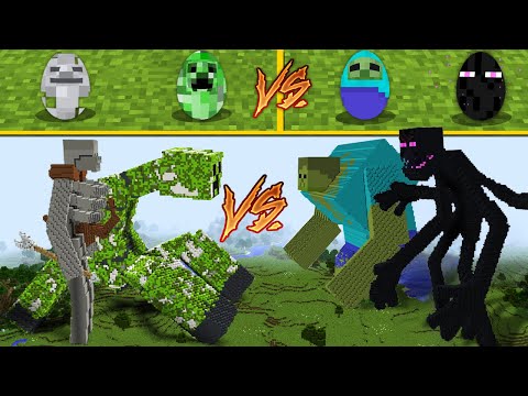 Ultimate Minecraft Battle: Golem Steve vs Enderman - Shizo Clickbait