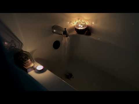 Bathtub Filling ASMR | Candles & Relaxing Water Sounds for Sleep