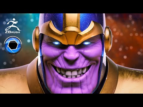 Making THANOS with Zbrush & Keyshot | Sculpting + Rendering