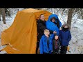 Marriage Survival Camping! -22 Degrees with Wife & 3 Kids