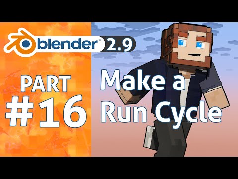 Animate a run cycle in 3 minutes | Blender 2.9 Minecraft Animation Tutorial #16