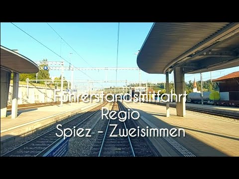 ☆ Perfect conditions! ☆ Cab ride on the Regio from Spiez to Zweisimmen in a BLS RABe 528.