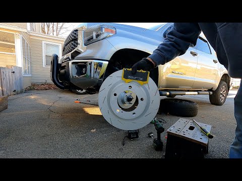 Toyota Tundra Front Brakes Replace Performance EBC Yellow Pads and Rotors