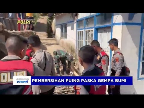 POLRESTA BANDUNG BERSIHAN PUING PASKA GEMPA BUMI