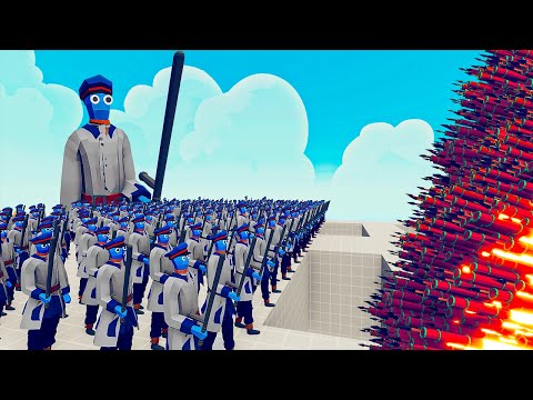 100x POLICE OFFICER + 1x GIANT vs 3x EVERY GOD - Totally Accurate Battle Simulator TABS
