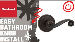 Easy Kwikset Microban Bedroom & Bathroom Doorknob Installation #howto #diy #how
