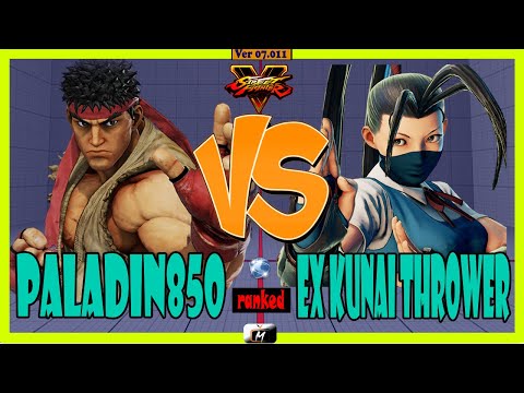 SFV CE 🌟 Paladin850 (ryu) VS (ibuki) ExKunaiThrower 🌟 Street Fighter V 🌟