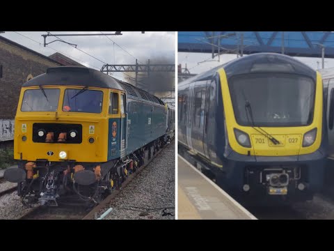 Class 47749 drags a Class 701 through Southall