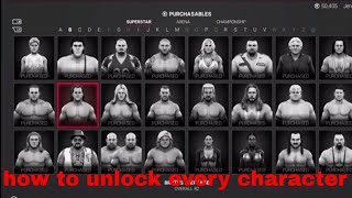 how to unlock every character in WWE 2K 19  easy way