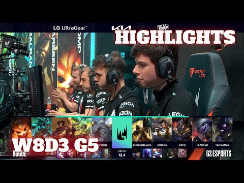 RGE vs G2 - Highlights | Week 8 Day 3 S12 LEC Spring 2022 | Rogue vs G2 Esports W8D3